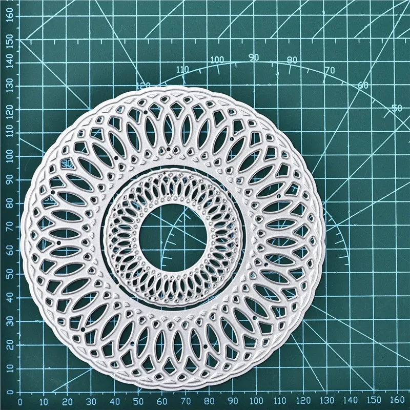 

Naifumodo Background Frame Metal Cutting Dies Round Stencils for Scrapbook Card Decor Craft Dies Embossing New Dies for 2019