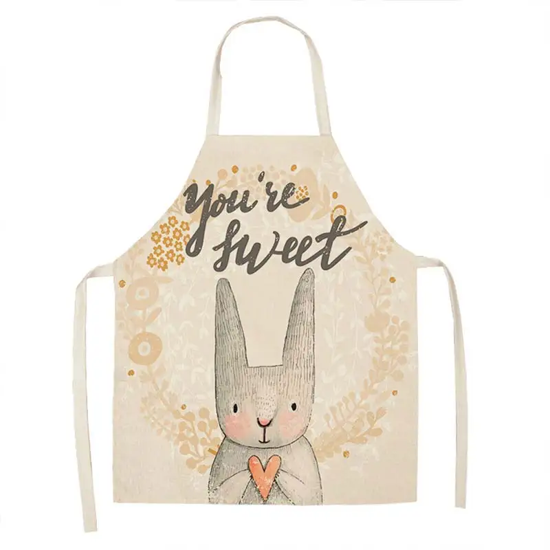 3 Высокое качество, 2 размера, фартук для кухни, без рукавов,, для мужчин и женщин, 1 шт., хлопок, лен, чистящие средства, с рисунком кота, бульдог, мультфильм - Цвет: 3
