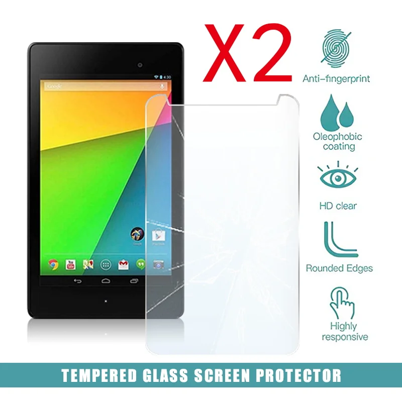 2Pcs Tablet Tempered Glass Screen Protector Cover for Google Nexus 7 2nd Gen 2013 Screen Coverage Explosion-Proof Tempered Film dan gookin nexus 7 for dummies google tablet