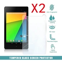 2pcs tablet tempered glass screen protector cover for google nexus 7 2nd gen 2013 screen coverage explosion proof tempered film