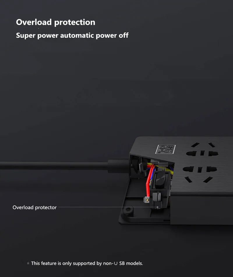 Xiaomi Mijia мощность полосы Топ 1 8 m 6 розетки 10A 250V 2500W 3USB порт 5V 2.1A быстрой зарядки