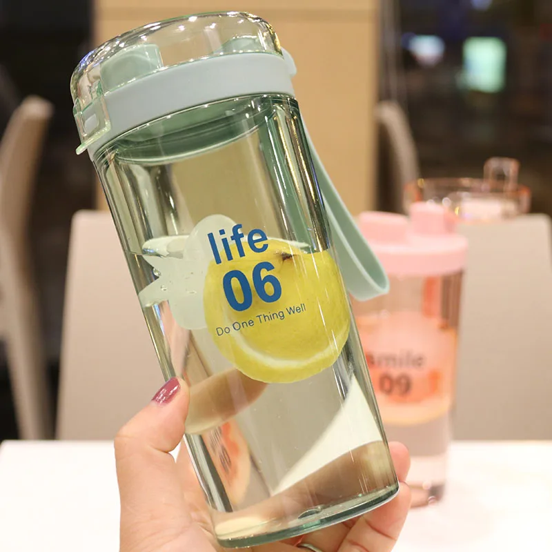 

Student Cute Water Bottle For Girl Outdoor Fitness Sports Drinking Bottle Kettle Travel Gym Shaker Cup Leak-proof 400ML BPA Free