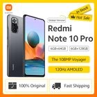 Смартфон Xiaomi Redmi Note 10 Pro, глобальная версия дюйма, 64 ГБ128 ГБ, Snapdragon 732G, 120 Гц, AMOLED дисплей, камера 5020 МП, мАч, 33 Вт, NFC