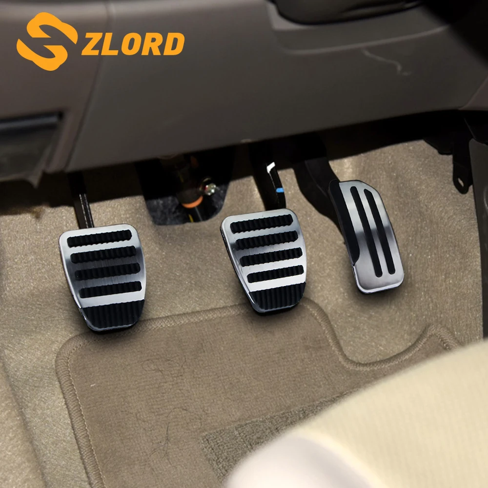 

Автомобильные накладки для педали Zlord для Nissan Altima 2012, 2013, 2014, 2015, AT MT, защитная крышка для педали из нержавеющей стали, аксессуары