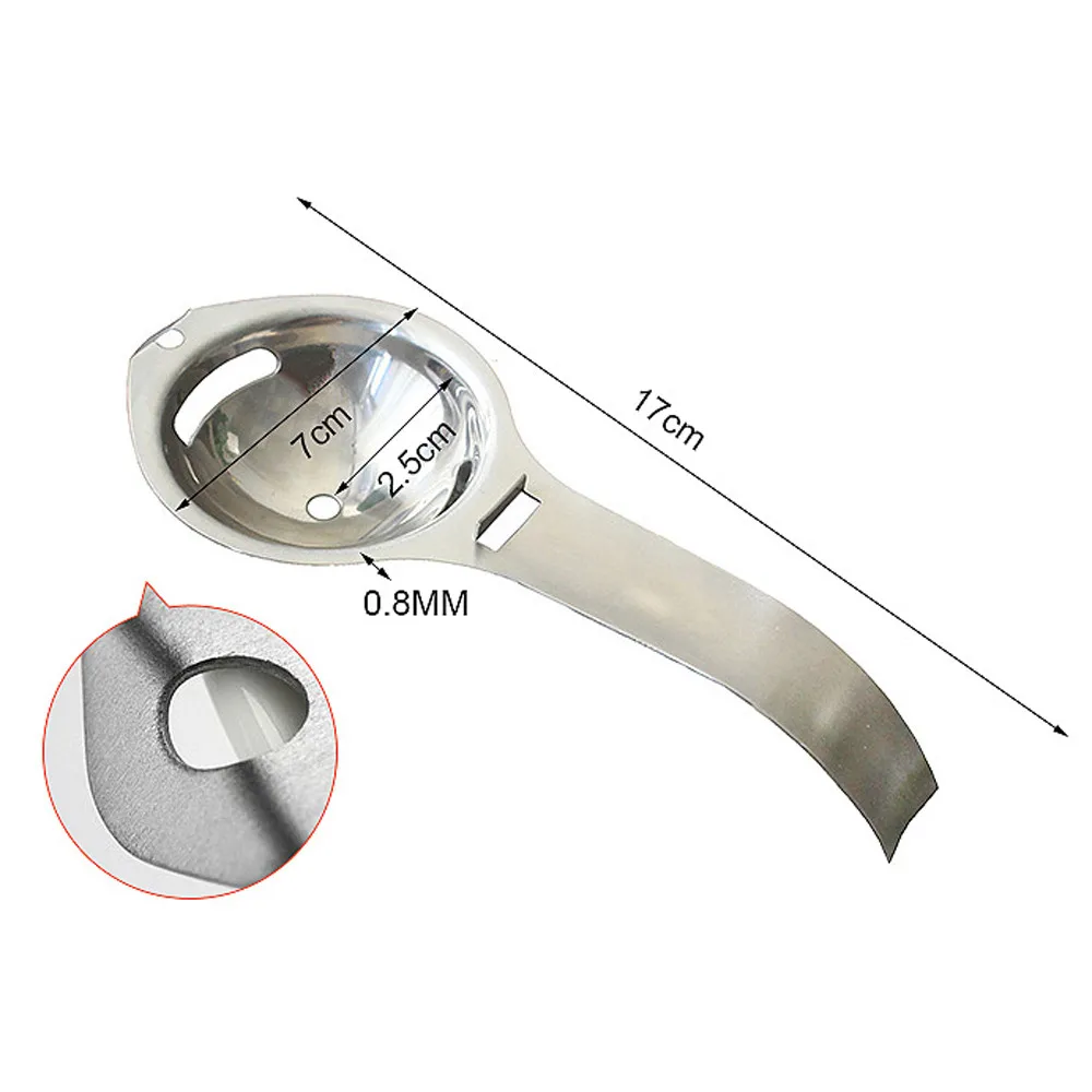 Нержавеющая сталь Яичный желток Белый сепаратор инструмент для кухни серебро