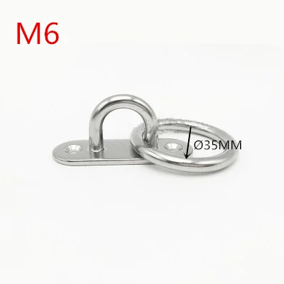 M6-1 6 шт. Овальный u-образный крюк из нержавеющей стали для автомобиля, подъемный крюк, потолочные вентиляторы/мешки с песком/гамаки/диван для отдыха, фиксированный крюк - Цвет: M6-1