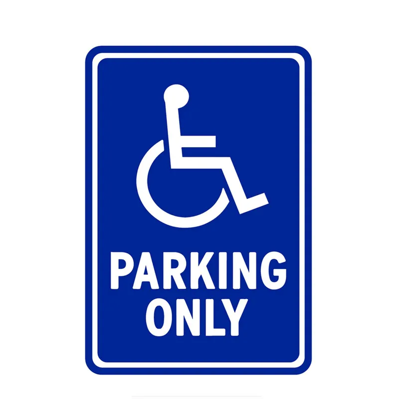 

warning handicap person parking only car sticker funny PVC coloful Decals Motorcycle Accessories sticker KK 9.6CM X 14CM