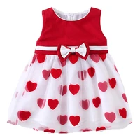 new 2020 summer baby girl clothes casual dress red and white love dress lively and lovely princess dress for 9 months 5 years