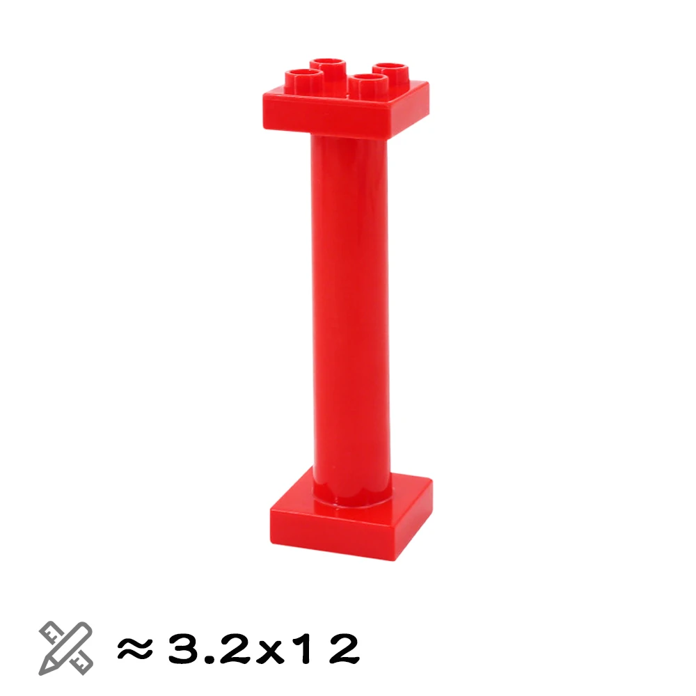 

Duplos Blocks Amusement Park Accessory Figures Swing Seesaw Big Large Particle City Building Blocks Bricks DIY Children's Toys
