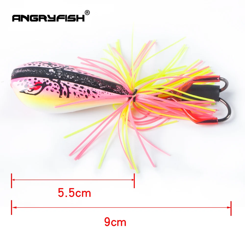 Angryfish 1 шт. лягушка рыболовные приманки силиконовая проволочная приманка 90 мм 10 г