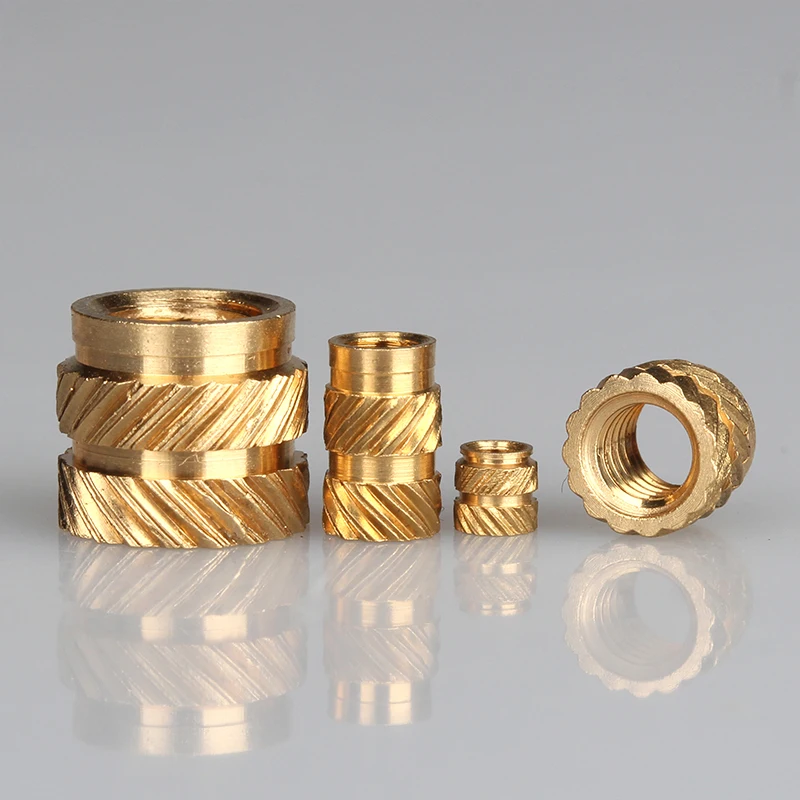 M2 M2.5 M3 M4 M5 M6 Brass Hot Melt Insert Knurled Nut Thread Heat Molding Double Twill Injection Embedment Nut For 3D Printer