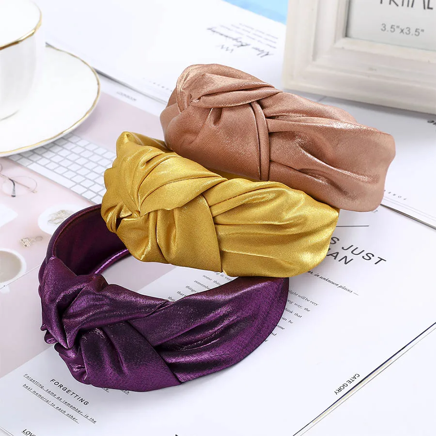 Haimeikang Fashion New Bezel Headdress Cross knotting Wide-brimmed Headband Autumn Winter Head Hoop Women Hair Accessories