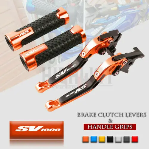 

CNC Алюминий складной регулируемый сцепные рычаги грипса на руль ручные рукоятки для SUZUKI SV1000S SV 1000 S 2003-2007