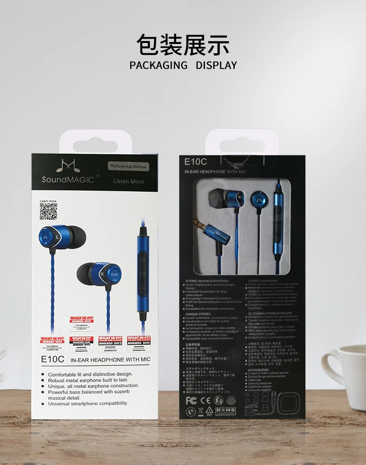 SoundMAGIC Sound MAGIC E10C наушники-вкладыши с микрофоном и функцией изменения громкости шумоизолирующие наушники-вкладыши Hi-Fi стерео наушники