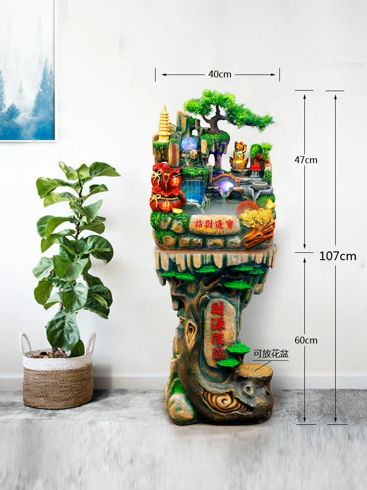 

Rockery Flowing Water Rain Cape Fountain Decoration Fish Tank Feng Shui Wheel Opening Gifts Moving into the New House Gift