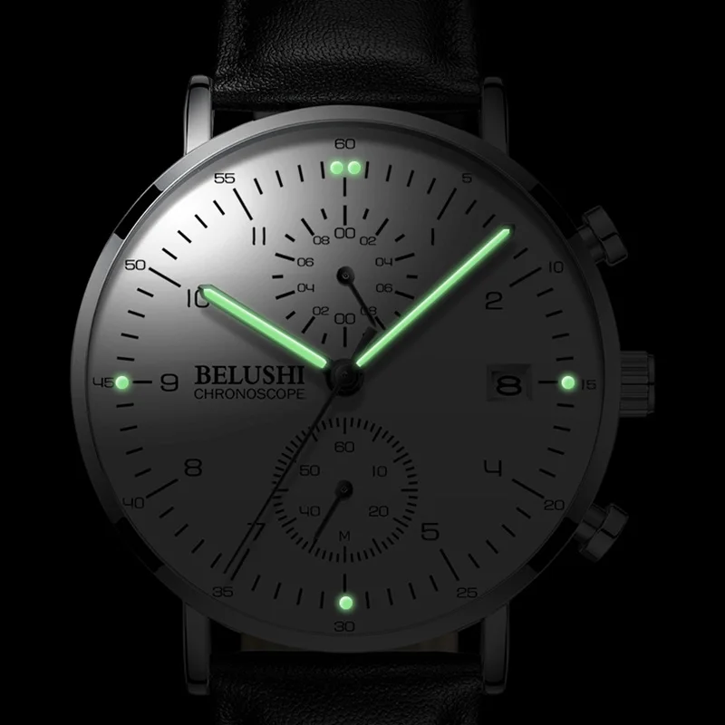 Модные мужские часы Топ бренд Роскошные наручные кварцевые синие