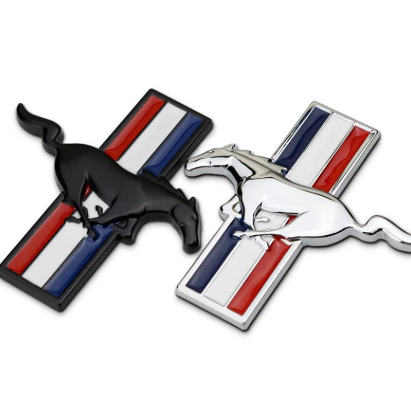 Новинка металлическая 3D наклейка Mustang на окно автомобиля бампер кузов значок