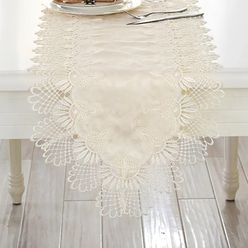 

Princess Lovely Style Table Flag European lace bedside table cloth Country style table runner Customizable 2019