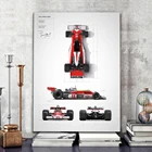 Постер и принты F1 гоночный автомобиль Айртон Сенна настенная живопись по номерам Картина на холсте картины для гостиной домашний декор