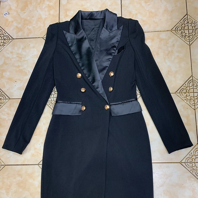 

female trench coat long sleeve High Street women clothes 2020 black Outerwear Woman Worker Streetwear Long windbreaker Casual