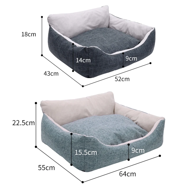 

Super Soft Pet Sofa Bed House Warm Kennel Cushion Improved Sleep for Small Medium Dogs Cats
