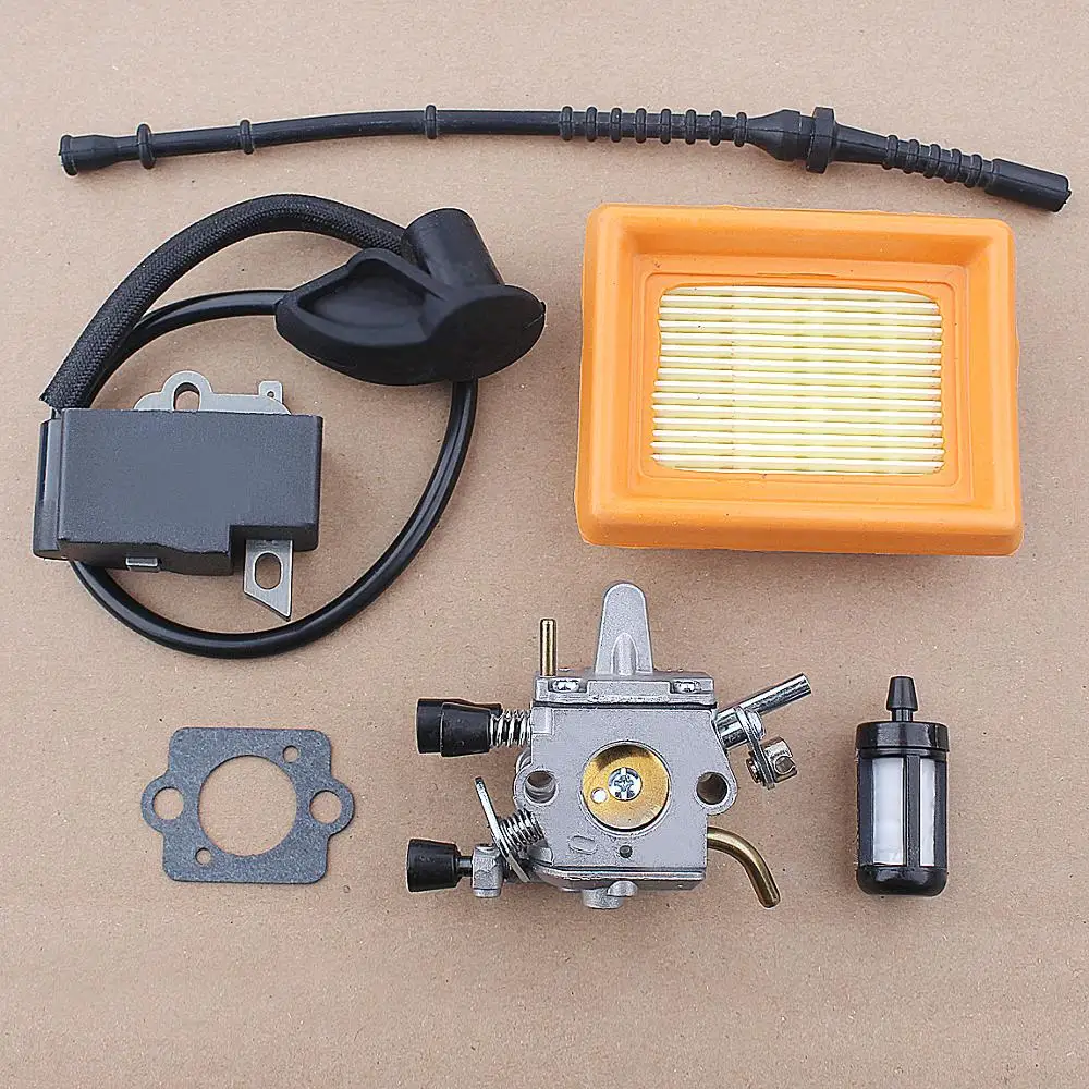 

Carburetor Gasket Air Filter Ignition Coil Kit For Stihl FS250 FS120 FS200 FS300 TS200 Trimmer 4134 120 0603, 4134 400 1301