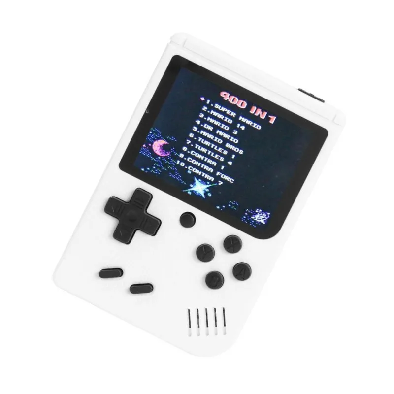 white Портативная игровая консоль, встроенные 400 ретро классические игры, 3,0 дюймовый экран, портативная игровая приставка для игр FC - Цвет: white