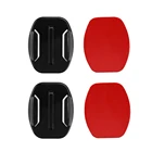 Плоские клейкие крепления, клейкие стикеры, 2 комплекта для GoPro Hero HD Hero 9 8 7 6 5 4, набор аксессуаров для крепления экшн-камеры