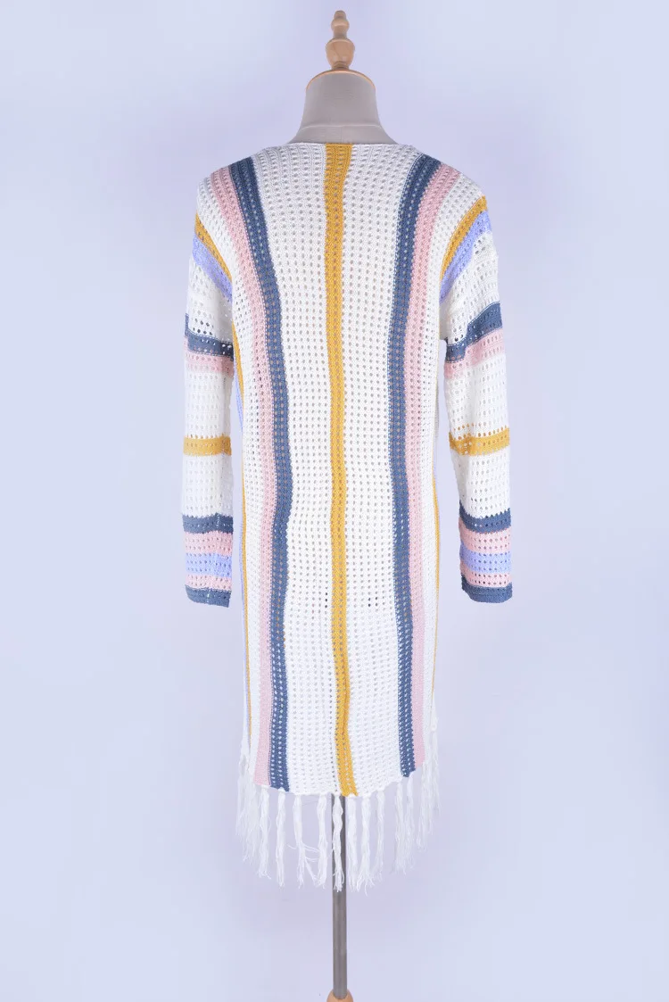 Трикотажное бикини туника с бахромой для пляжа Парео де Плайя Mujer кафтан Пляжная