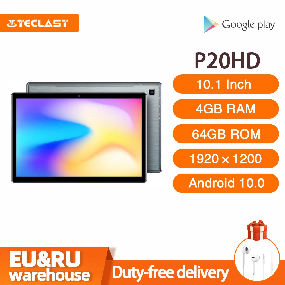Teclast P20HD планшет на Android 10 1 экран 0 дюйма 4 Гб + 64 ГБ|Планшеты| |