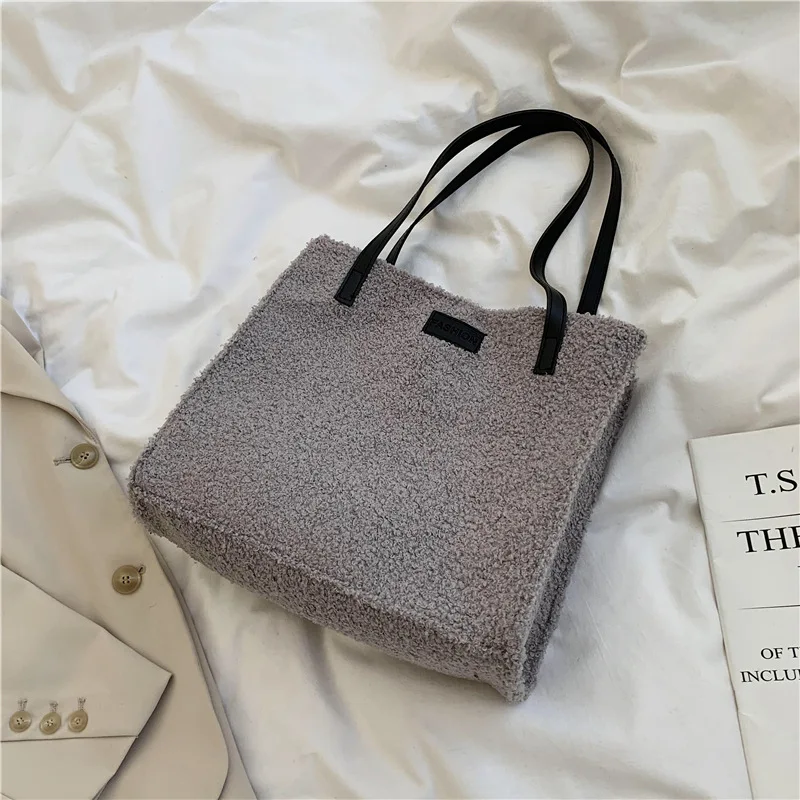 

Women's Bag 2021 Winter New Fashion Large Capacity Square Bag Magnetic Snap Big Handbag Tote Shoulder Bags For Women