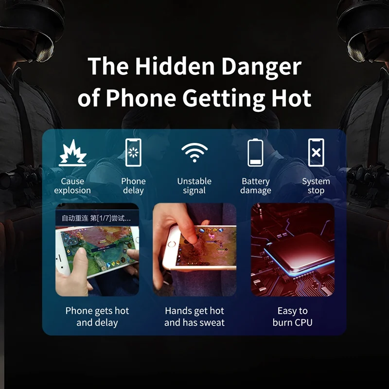 Рок мобильный кулер для телефона бесшумный маленький охлаждающий вентилятор с