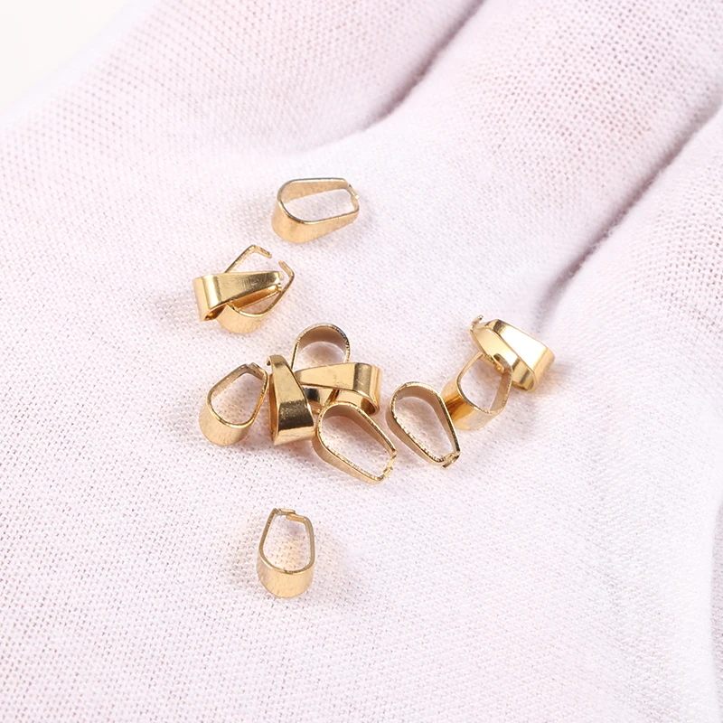 

DIY Wholesale Clips Clasps Mirror Polished Stainless Steel 3*7mm Pinch Clip Bail Jewelry Findings 100pcs/lot