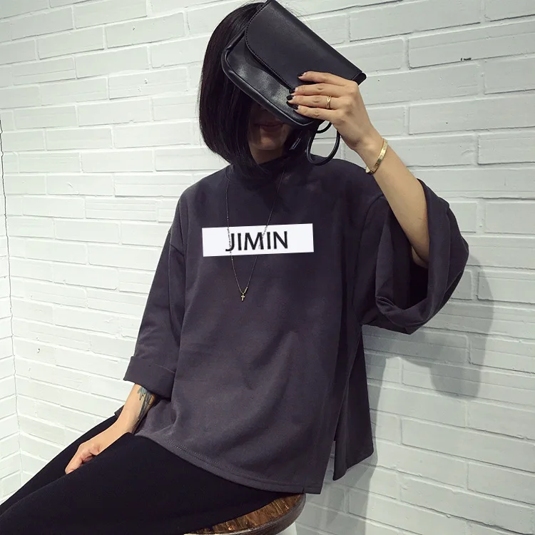 kpop Album Wide sleeve long short sleeved T-shirt Bangtan boys jin suga Love heart tshirt k pop harajuku top t shirt | Женская одежда