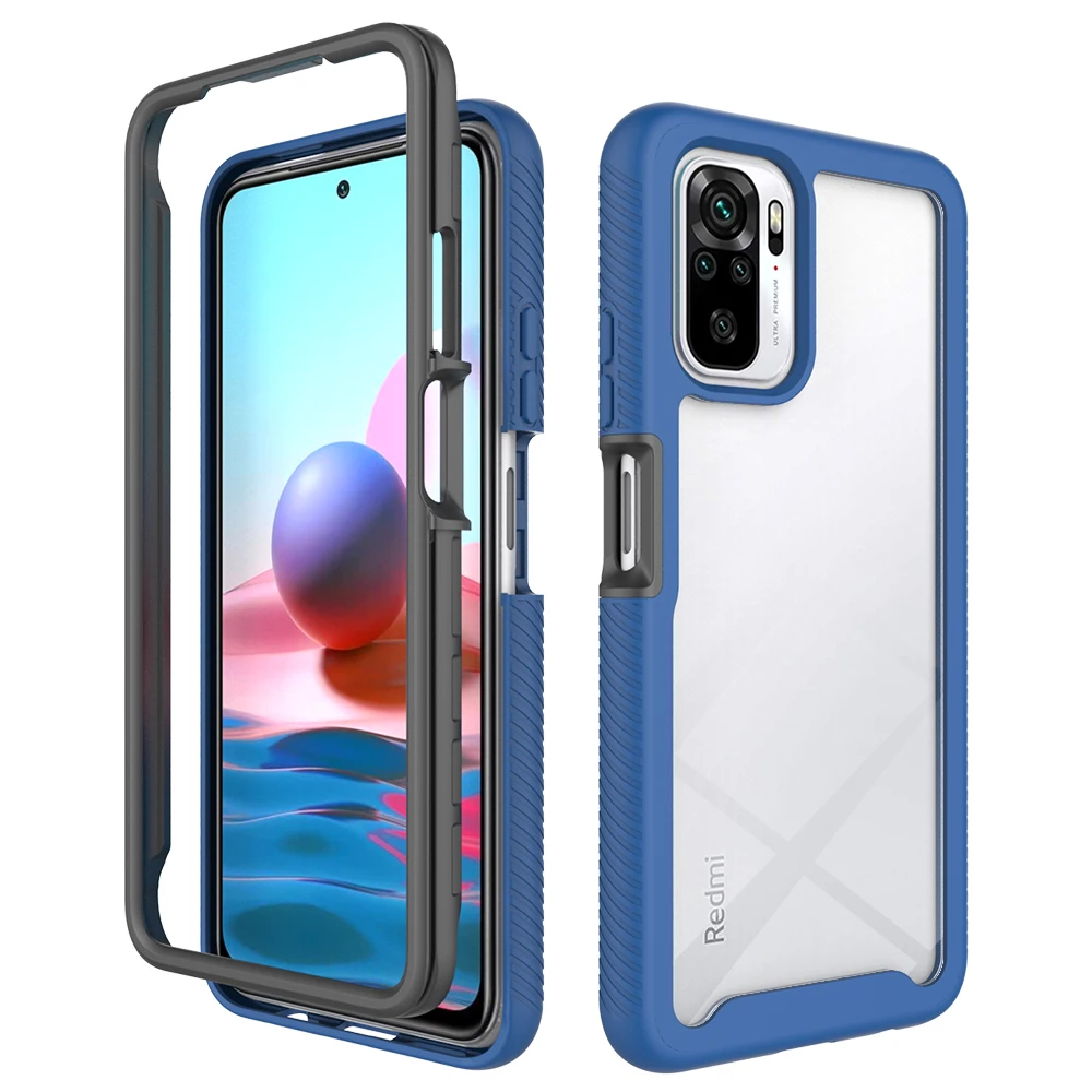 

Suitable for Redmi Note 10 Lite pro 9 3 in 1 cover transparent cover Redmi Note 9 10 machine shell anti-fall protective cover