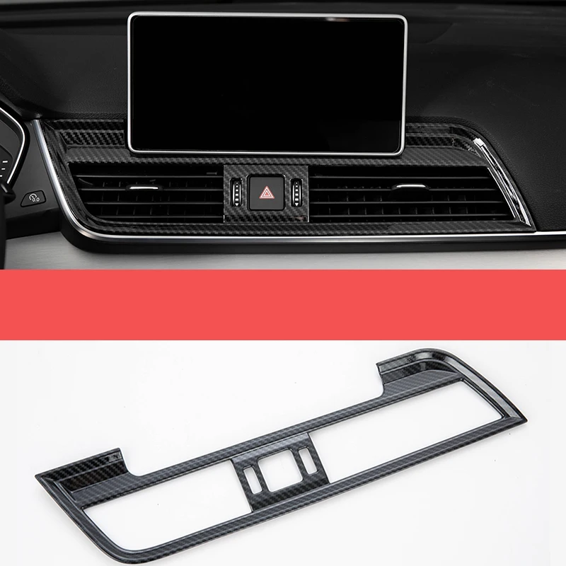 

Lsrtw2017 Carbon Fiber Center Vent Decoration Dashboard Outlet Trim for Audi Q5 2018 2019 2020 2021 Accessories Auto Sticker