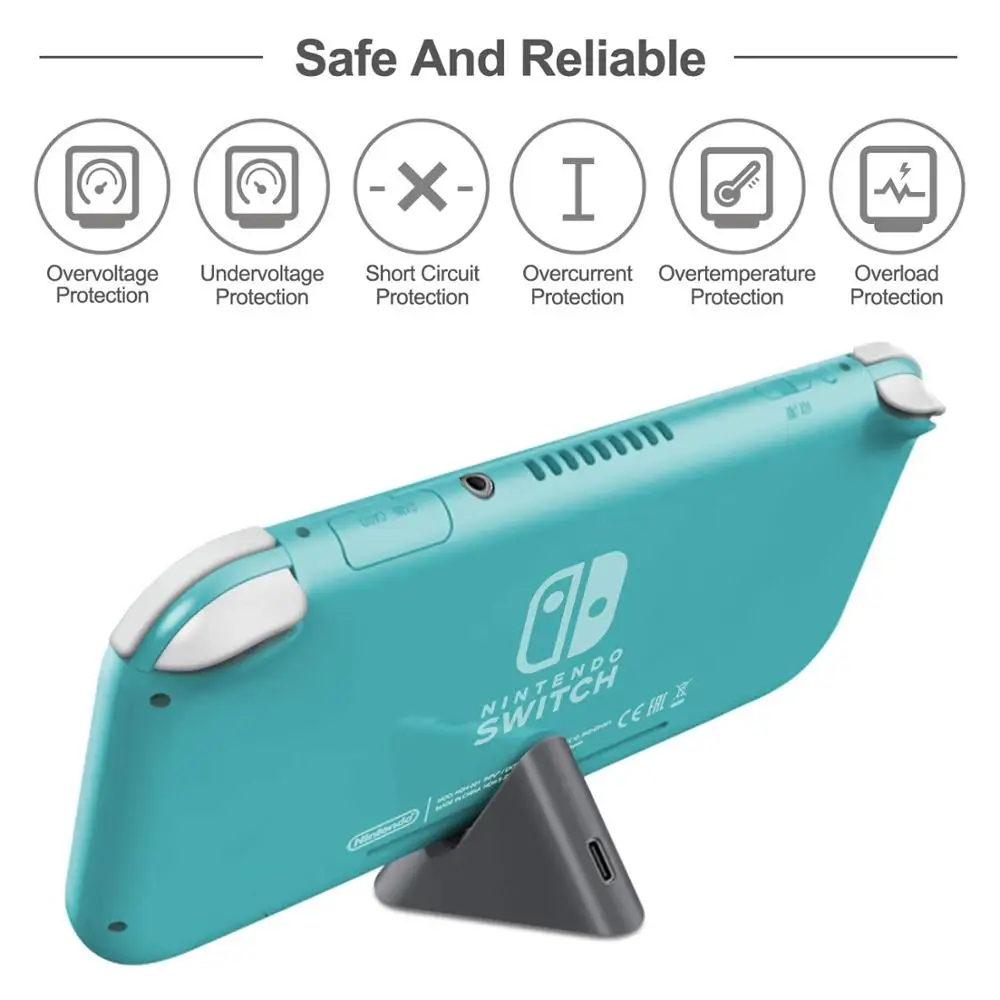 Зарядная док-станция для Nintendo Switch Lite и компактная зарядная станция с Type C 2019 |