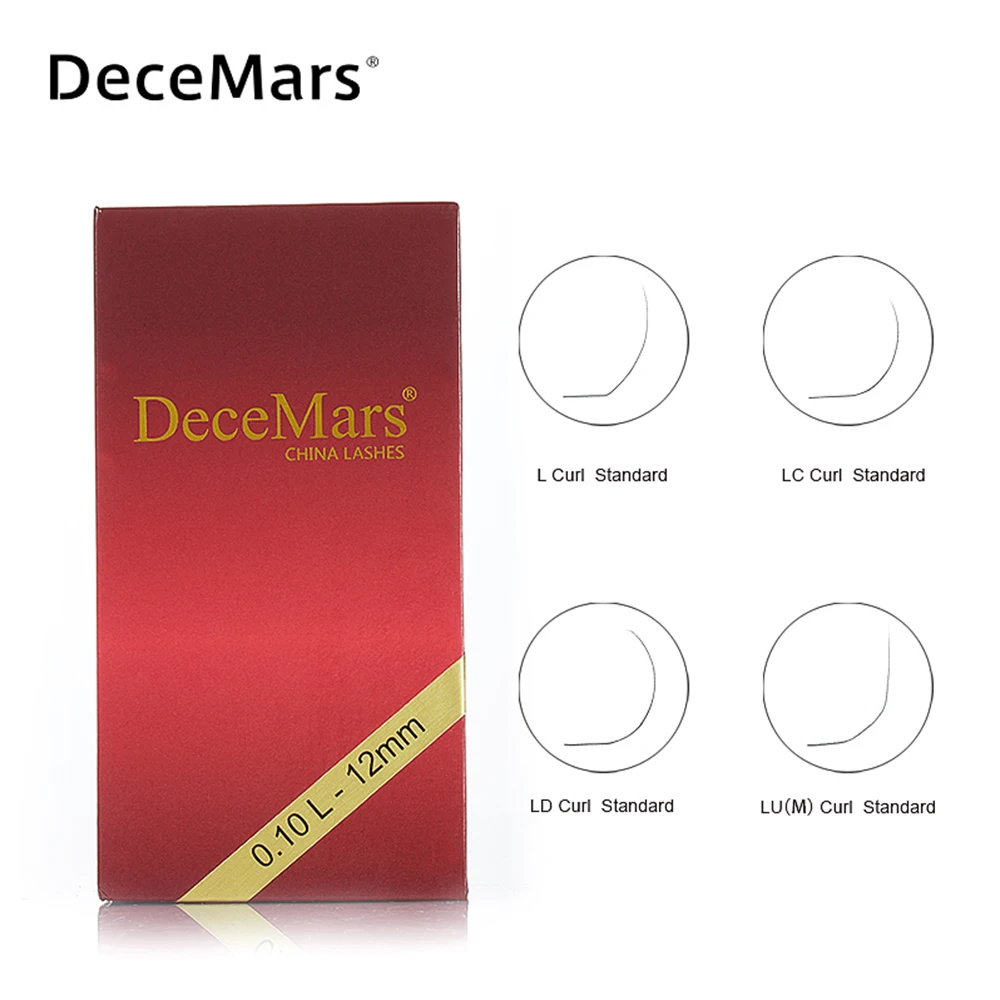 Ресницы DeceMars L LC LD LU M коричневого цвета накладные норковые образные для