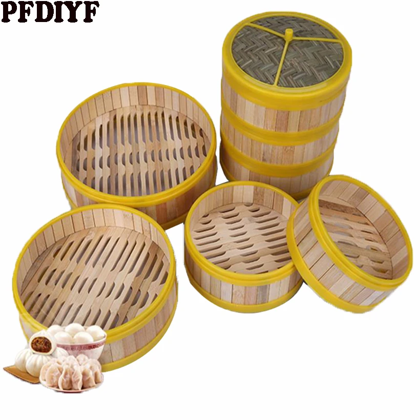 Бамбуковая Пароварка для рыбы риса овощей корзина закусок 13 5 30 см|Пароварки| |