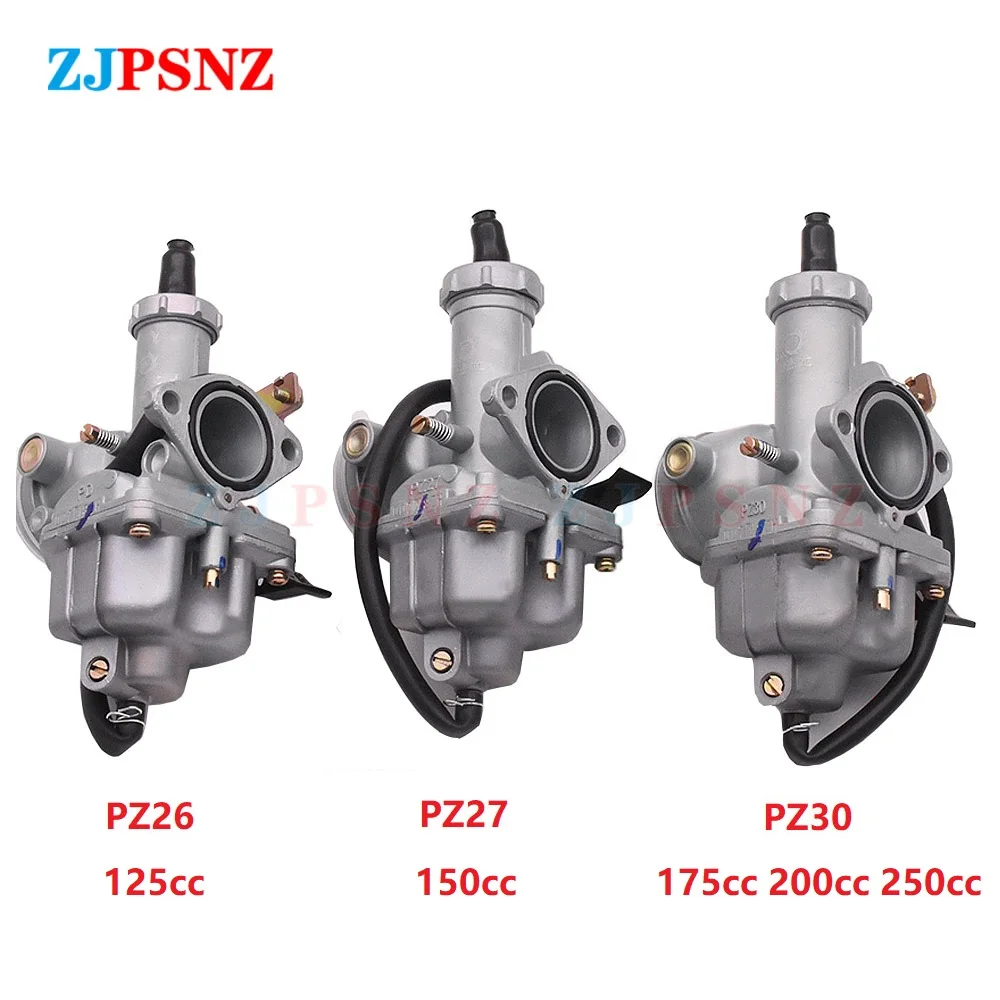 

Motorcycle Carburetor PZ26 PZ27 PZ30 Hand Cable Chock Carb For CG 125cc 150cc 175cc 200cc 250cc Dirt Bike ATV Quad Go Kart