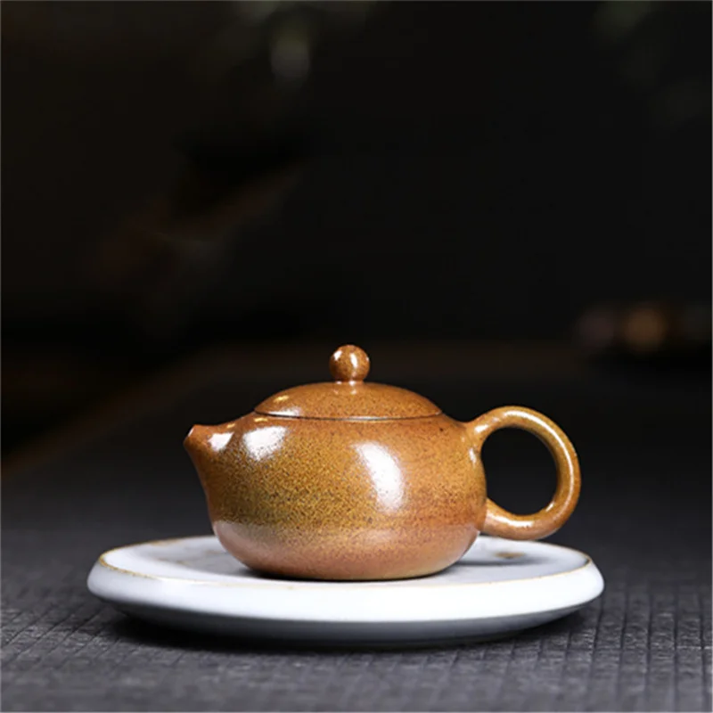

Чайник Yixing из пурпурной глины, ручная работа, чайник из руды, деревянный чайник Xishi, стандартный чайник, чайный набор кунг-фу, китайский чайны...
