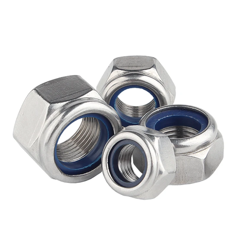 1-50PCS High Quality Hex Nylon Lock Nuts M2 M2.5 M3 M4 M5 M6 M8 M10 M12 M14 M16 M20 M18 M24 304/201/316 Stainless Steel DIN985 |