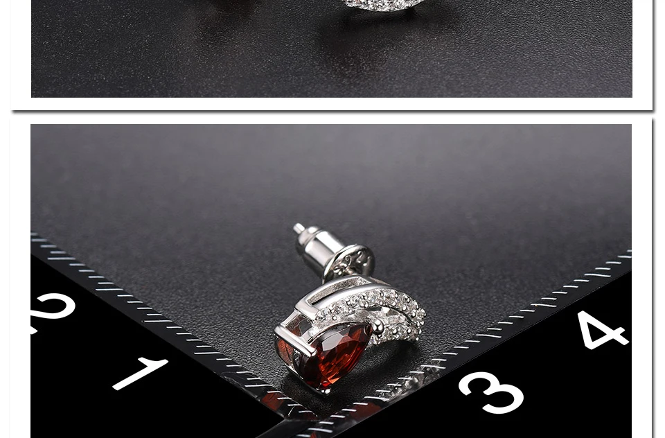 Hutang Garnet женские серьги-гвоздики натуральный рубин Твердые стерлингового серебра 925 пробы изящные элегантные классические ювелирные изделия Новое поступление