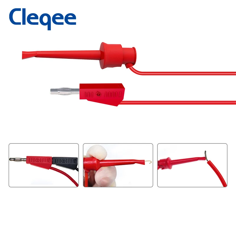 P1308B 8 шт. Тест Комплект свинца зонд банан штекер для тестирования Крюк кабель