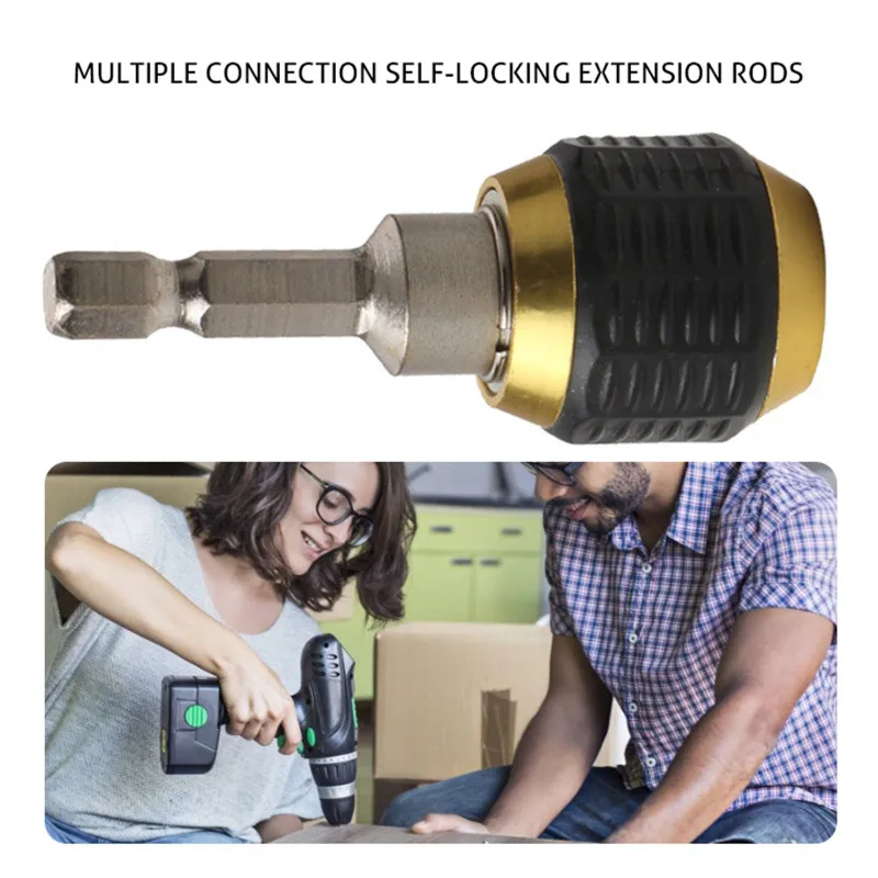 

Hexagonal Handle Big End Pop-up Quick Release Self-locking Extension Rod Electric Drill Driver Lengthening Quick Change Over Bit