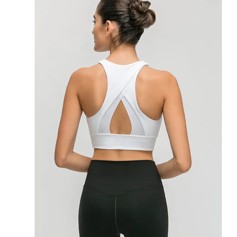 

Gym Training Sweat-wicking Ignite Bra Yoga Sports Bras Back Triangle Patchwork Hollow out Fitness Bra Women Top