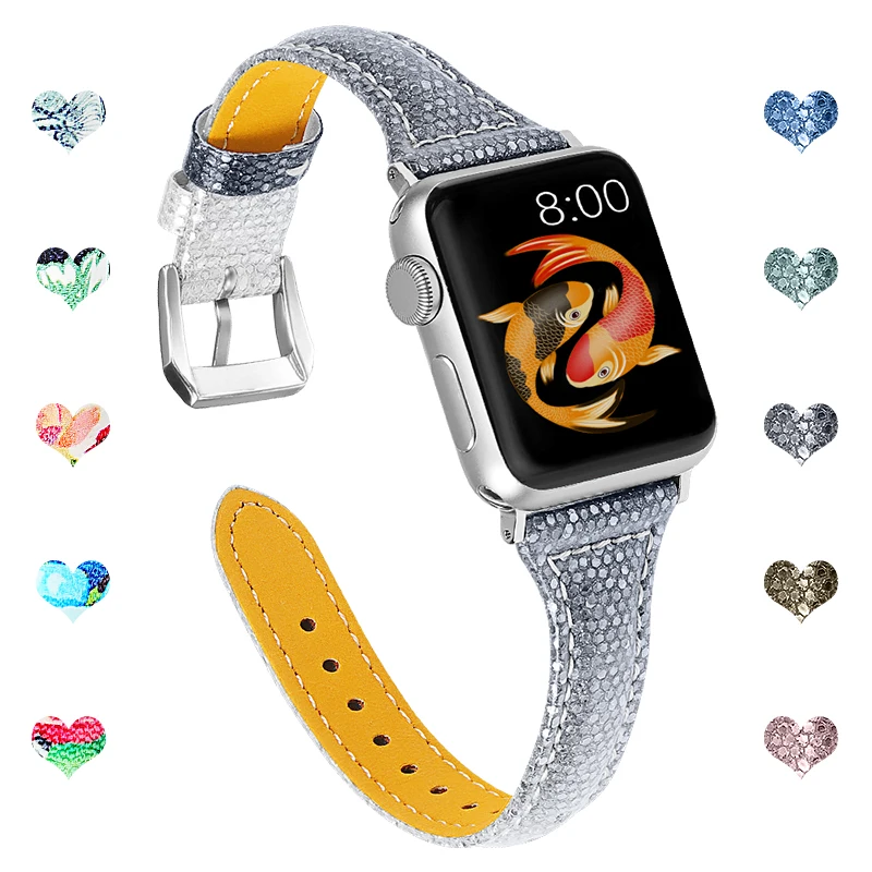 Ремешок Joyozy из натуральной кожи для Apple Watch 38 мм/40 мм/42 мм/44 мм кожаный ремешок iwatch серии для Apple Watch 5/4/3/2/1