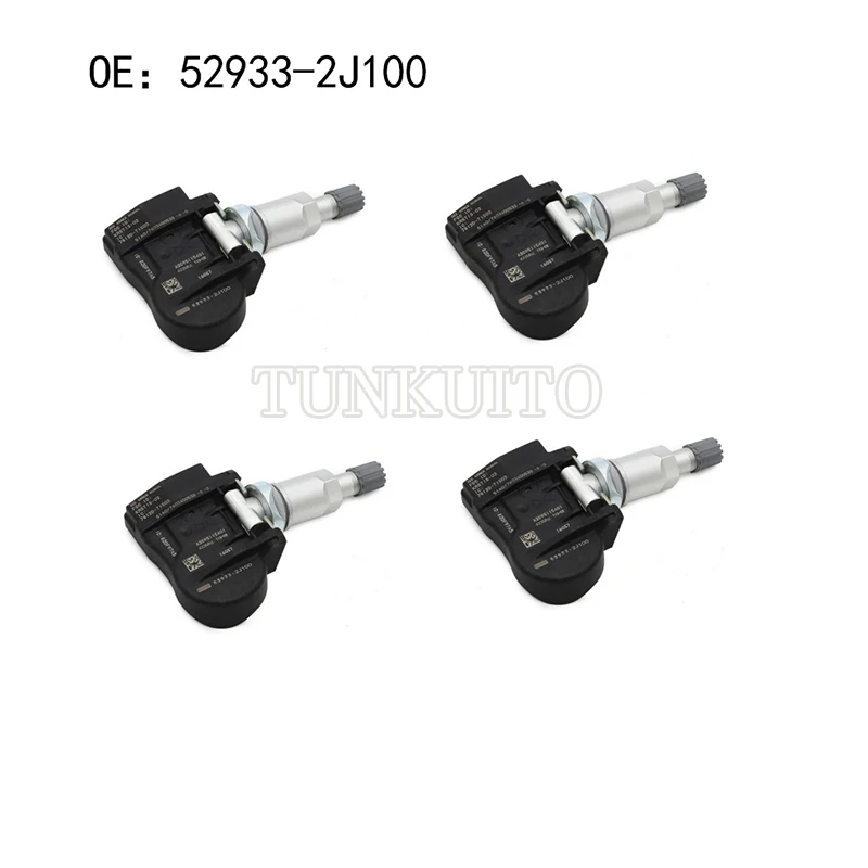 

4 PCS/SET 52933-2J100 ABS NEW TPMS Wheel Tire Pressure Sensor for Kia Sorento 2017 2018 Hyundai-Verna Solaris Kia Mohave [HM]