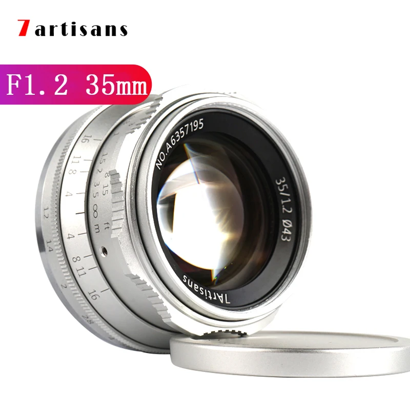7artisans 35 мм F1.2 Prime микро одиночный объектив Ручной фиксированный фокус Большая
