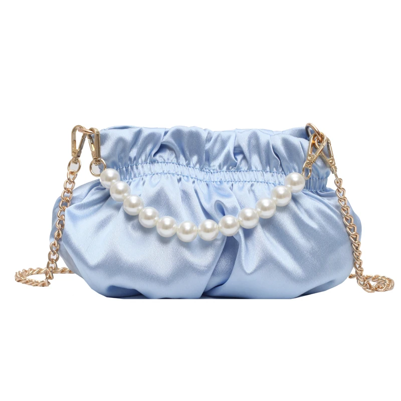 Жемчужные маленькие сумки через плечо для женщин 2020 элегантные милые Женская